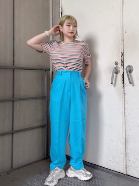 「KBF（ケイビーエフ）のアイテム（イヤリング）」を使った、たろさん（レディース・157cm）の春コーディネート