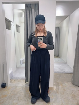 「KBF（ケイビーエフ）のアイテム（キャップ）」を使った、たろさん（レディース・157cm）の春コーディネート