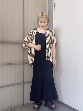 「KBF（ケイビーエフ）のアイテム（イヤリング）」を使った、たろさん（レディース・157cm）の春コーディネート