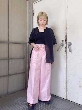 「KBF（ケイビーエフ）のアイテム（イヤリング）」を使った、たろさん（レディース・157cm）の春コーディネート