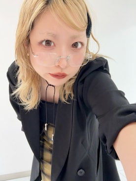 「アイテム（メガネ）」を使った、たろさん（レディース・157cm）の夏コーディネート