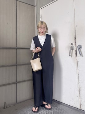 「KBF（ケイビーエフ）のアイテム（イヤリング）」を使った、たろさん（レディース・157cm）の夏コーディネート