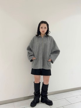 「KBF（ケイビーエフ）のカバーデザインロングブーツ（ブーツ）」を使った、たろさん（レディース・157cm）の秋コーディネート