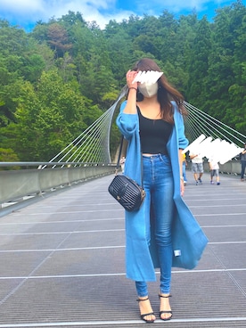 「rienda（リエンダ）のアイテム（その他アウター）」を使った、maachaさん（レディース・158cm）の秋コーディネート
