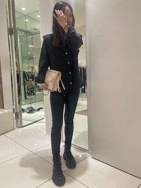 「ALLSAINTS（オールセインツ）のアイテム」を使った、@asjmamiさん（レディース・158cm）の春コーディネート