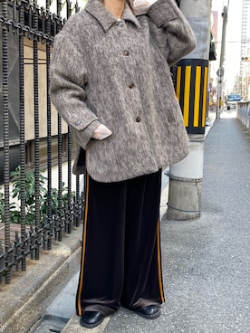 「アイテム（ピーコート）」を使った、W:Hukuさん（レディース・158cm）の秋コーディネート