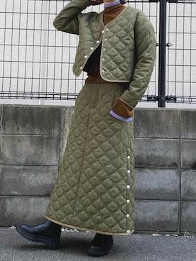 「アイテム（ブルゾン）」を使った、W:Hukuさん（レディース・159cm）の秋コーディネート