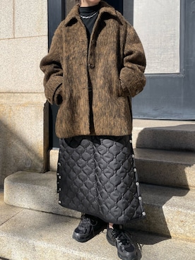 「アイテム（ピーコート）」を使った、W:Hukuさん（レディース・155cm）の秋コーディネート