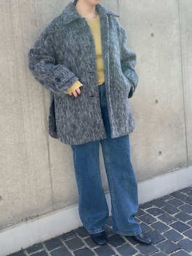 「アイテム（ピーコート）」を使った、W:Hukuさん（レディース・155cm）の秋コーディネート