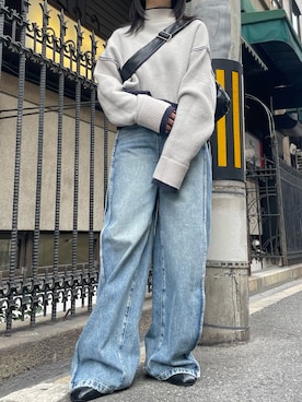 「ニット/セーター」｜W:Hukuさん（レディース・155cm）の冬コーディネート