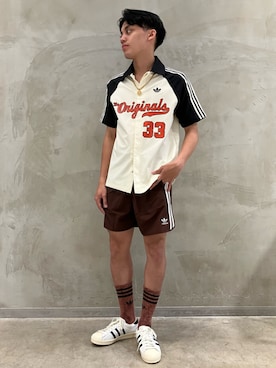 「アディダスオリジナルス」｜「アイテム（シャツ/ブラウス）」を使った、SZさん（メンズ・178cm）の夏コーディネート