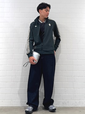 「アイテム（ジャージ）」を使った、SZさん（メンズ・178cm）の秋コーディネート