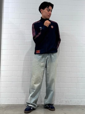 「アイテム（ジャージ）」を使った、SZさん（メンズ・178cm）の秋コーディネート