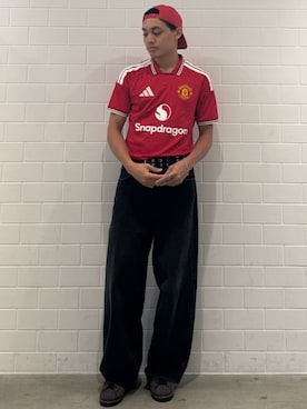 「adidas（アディダス）のスーパースター ラックス / SUPERSTAR LUX / アディダスオリジナルス adidas Originals（スニーカー、ブラウン系）」を使った、SZさん（メンズ・178cm）の夏コーディネート