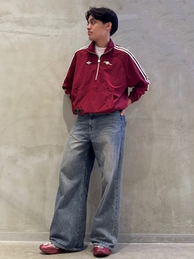 「アイテム（ジャージ）」を使った、SZさん（メンズ・178cm）の秋コーディネート