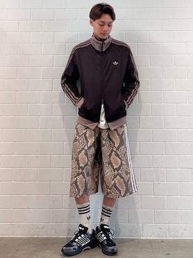 「adidas（アディダス）のアディスター コントロール 5 / ADISTAR CONTROL 5 SHOES / アディダスオリジナルス adidas Originals（スニーカー、ブラック系）」を使った、SZさん（メンズ・178cm）の夏コーディネート