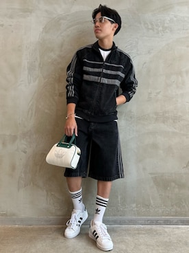 「アイテム（ショルダーバッグ）」を使った、SZさん（メンズ・178cm）の夏コーディネート