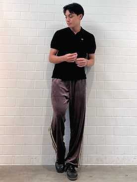 「アイテム（ポロシャツ）」を使った、SZさん（メンズ・178cm）の秋コーディネート