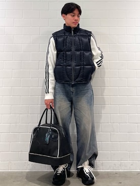 「アイテム（ジャージ）」を使った、SZさん（メンズ・178cm）の冬コーディネート