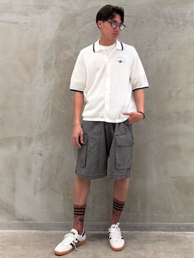 「カーゴショーツ」｜SZさん（メンズ・178cm）の夏コーディネート