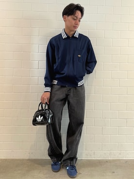 「アイテム（ジャージ）」を使った、SZさん（メンズ・178cm）の秋コーディネート