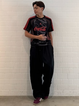 「adidas（アディダス）のハンドボール スペツィアル / Handball Spezial  / アディダスオリジナルス adidas Originals スニーカー（スニーカー、レッド系）」を使った、SZさん（メンズ・178cm）の夏コーディネート
