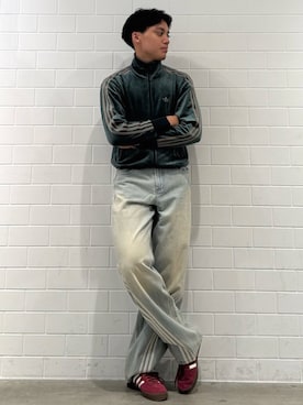 「アイテム（ジャージ）」を使った、SZさん（メンズ・178cm）の秋コーディネート