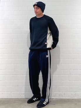 「adidas originals」｜「アイテム（ニットキャップ/ビーニー）」を使った、SZさん（メンズ・178cm）の秋コーディネート