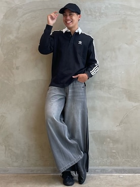「adidas（アディダス）のアイテム（帽子）」を使った、SZさん（メンズ・178cm）の夏コーディネート