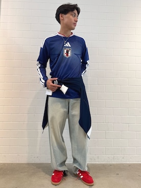 「アイテム（ジャージ）」を使った、SZさん（メンズ・178cm）の秋コーディネート