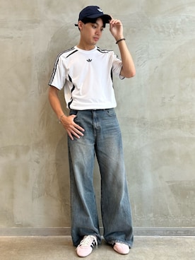 「adidas（アディダス）のアイテム（帽子）」を使った、SZさん（メンズ・178cm）の夏コーディネート