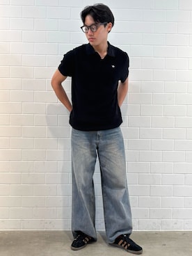 「アイテム（ポロシャツ）」を使った、SZさん（メンズ・178cm）の秋コーディネート