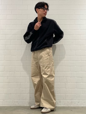 「アイテム（ジャージ）」を使った、SZさん（メンズ・178cm）の冬コーディネート