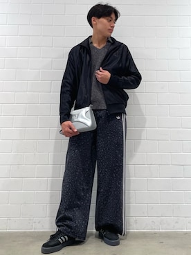 「アイテム（ジャージ）」を使った、SZさん（メンズ・178cm）の冬コーディネート