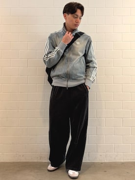 「アイテム（メッセンジャーバッグ）」を使った、SZさん（メンズ・178cm）の春コーディネート