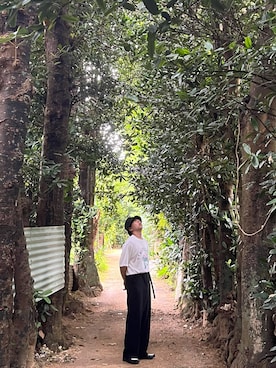 「SUNSEA（サンシー）のアイテム」を使った、unosin1998さん（メンズ・173cm）の夏コーディネート