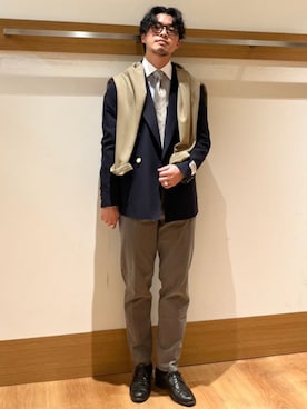 「SHIPS Colors（シップス カラーズ）のアイテム（テーラードジャケット）」を使った、大塚さん（メンズ・171cm）の春コーディネート