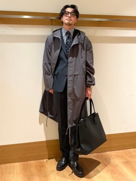 「アイテム（スーツジャケット）」を使った、大塚さん（メンズ・171cm）の春コーディネート