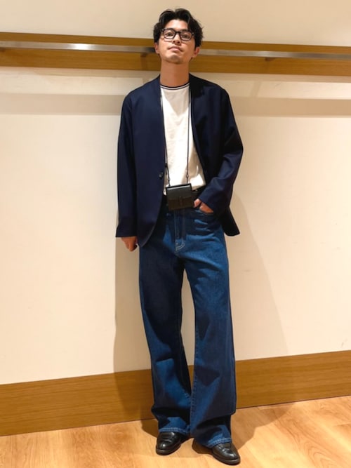 【専用】タグ付き新品★シビラ★オシャレなノーカラージャケット／羽織り　ネイビー タグ付き新品☆シビラ☆オシャレなノーカラージャケット／羽織り