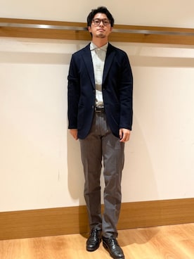 「SHIPS（シップス）のアイテム（シャツ/ブラウス）」を使った、大塚さん（メンズ・171cm）の秋コーディネート