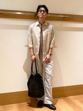 「SHIPS（シップス）のアイテム」を使った、大塚さん（メンズ・171cm）の夏コーディネート