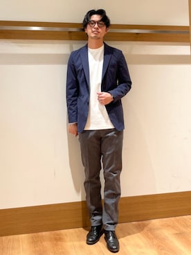 「SHIPS Colors（シップス カラーズ）のアイテム（テーラードジャケット）」を使った、大塚さん（メンズ・171cm）の春コーディネート