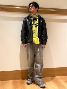 「シップス」｜「アイテム（ブルゾン）」を使った、大塚さん（メンズ・171cm）の冬コーディネート