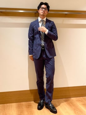 「シップス カラーズ」｜大塚さん（メンズ・171cm）の秋コーディネート
