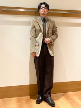 「SOUTHWICK（サウスウィック）のアイテム」を使った、大塚さん（メンズ・171cm）の冬コーディネート