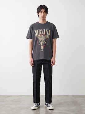 「NIRVANA（ニルヴァーナ）のアイテム」を使った、Tomo大さん（メンズ・175cm）の秋コーディネート