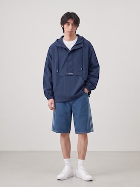 「アノラック」｜Tomo大さん（メンズ・175cm）の夏コーディネート