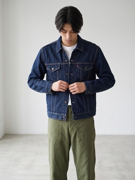 「orSlow（オアスロウ）のアイテム」を使った、Tomo大さん（メンズ・175cm）の夏コーディネート