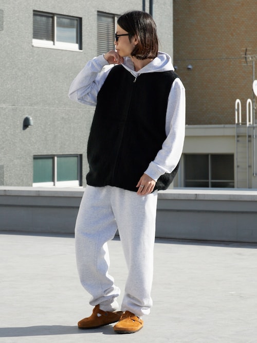 TOWNCRAFT（タウンクラフト） ベスト ジレ SOLID SHAGGY ZIP VEST