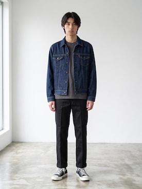 「Levi's（リーバイス）のアイテム（ジャケット/アウター）」を使った、Tomo大さん（メンズ・175cm）の秋コーディネート